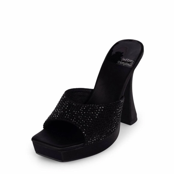 Jeffrey Campbell Hollywood Rhinestone Platform Sandals Size 7 - Picture 4 of 13